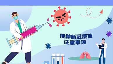 新冠疫苗接种后注意事项MG动画视频的预览图